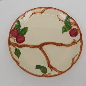 Franciscan Apple Divided Grill Plate 10 3/4” diameter Vintage Porcelain Made USA
